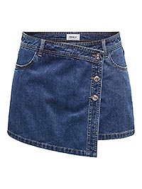ONLLESLY REG LB DNM SKORT DARK BLUE DENIM - Only