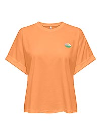 ONLMINNA SS TOP MOCK ORANGE - Only