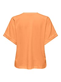 ONLMINNA SS TOP MOCK ORANGE - Only