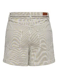 ONLNAOMI STRIPE SHORTS WINTER TWIG WHITE - Only