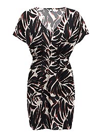 ONLNOVA LIFE VIS SS MACEY DRESS BLACK - Only