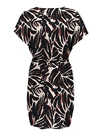 ONLNOVA LIFE VIS SS MACEY DRESS BLACK - Only