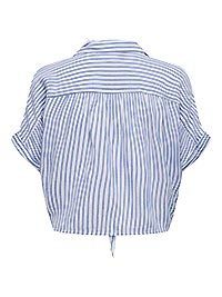 ONLPAULA LIFE SS TIE SHIRT CLOUD DANCER BLUE - Only