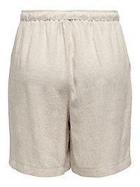 ONLSIESTA MW PULLUP LIN BL SHORTS MOONBEAM - Only