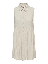 ONLSIESTA SL LINEN BL SHIRT DRESS MOONBEAM - Only