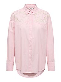 ONLSUVY LS EMB STRIPE SHIRT WVN ROSY TOUCH - Only