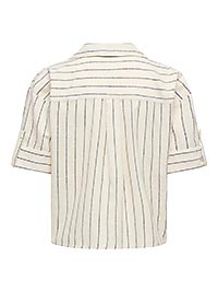 ONLTIZANA STRIPE SS SHIRT WVN SILVER LINING - Only