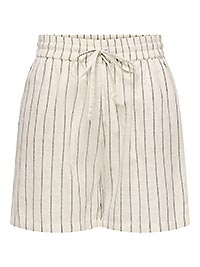 ONLTIZANA STRIPE STRING SHORTS SILVER LINING - Only