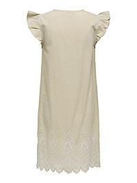 ONLTULUM EMB SS DRESS WVN OLIVE GRAY - Only