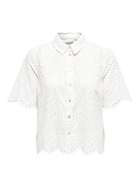 ONLVALAIS SS SHIRT WVN CLOUD DANCER - Only