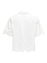 ONLVALAIS SS SHIRT WVN CLOUD DANCER - Only