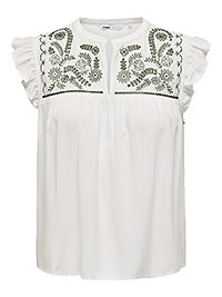 ONLVESTINE SS TOP WVN NOOS CLOUD DANCER KALAMATA - Only