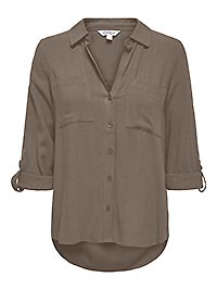 ONLYASMINSIESTA LS LI BL SHIRT WALNUT - Only