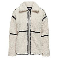 PARIS TEDDY JACKET WHITE SAND - Only
