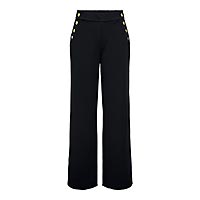 RINA BUTTON PANTS BLACK L32 - Only