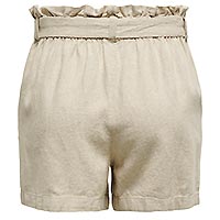 SAY LINEN BELT SHORTS OATMEAL - JDY