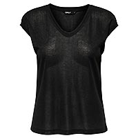 SILVERY TOP LUREX BLACK - Only
