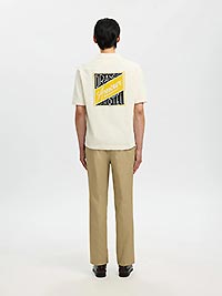 SLHAMOUR INTARSIA RELAXED POLO CARDIGAN EGRET - Selected