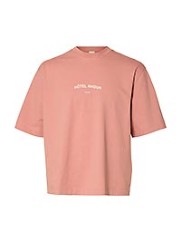 SLHBOXYLIAM SS ONECK TEE HOTEL AMOUR ROSE DAWN - Selected