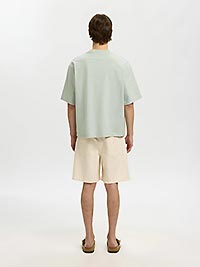SLHBOXYNORMAN GRAPHIC SS ONECK TEE AQUA GRAY - Selected