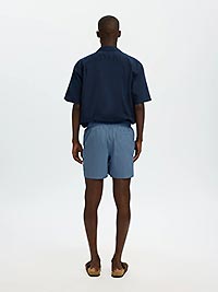 SLHCOOPERSEERSUCKER SWIMSHORTS BLUE MIRAGE - Selected