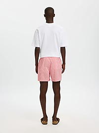 SLHCOOPERSEERSUCKER SWIMSHORTS POINSETTIA - Selected