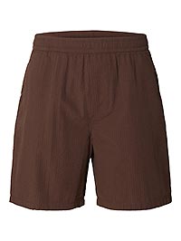 SLHREGSTUART SEERSUCKER SHORTS BRACKEN - Selected