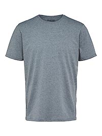 SLMASPEN SS ONECK TEE MEDIUM GREY MELANGE - Selected