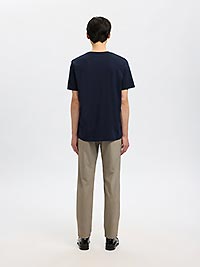 SLMASPEN SS ONECK TEE NAVY BLAZER - Selected