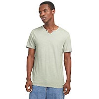 SPLIT TSHIRT ICEBERG GREEN - Jack & Jones