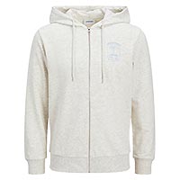 SUMMER SWEAT ZIP HOODIE WHITE - Jack & Jones