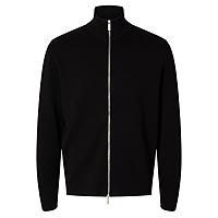TELLER ZIP CARDIGAN BLACK - Selected