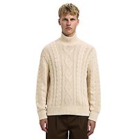 UFFE KNIT CABLE OATMEAL - Selected