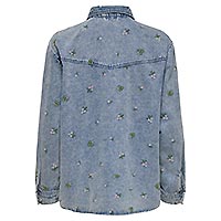 VERA FLOWER SHIRT BLUE DENIM - Only
