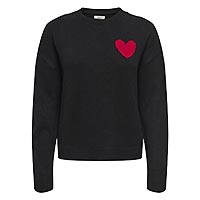 VITTORIA HEART PULL BLACK - JDY