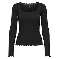 XENA LACE TOP BLACK - Only
