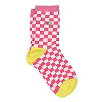 SOCKS CARREAUX ROSE ET BLANC - Billybelt