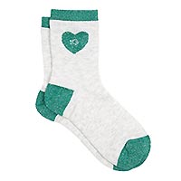 SOCKS COEUR BLANC ET VERT - Billybelt