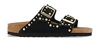 ARIZONA RIVET SUEDE BLACK - Birkenstock