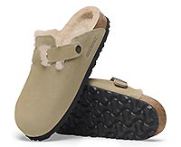 BOSTON FUR TAUPE - Birkenstock