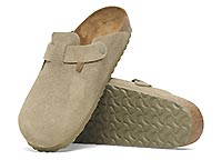 BOSTON SUEDE FADED KAKI - Birkenstock