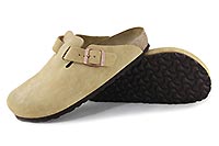 BOSTON SUEDE LATTE CREAM REG - Birkenstock