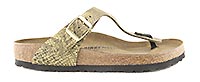 GIZEH SHINY PYTHON MUD GREEN - Birkenstock