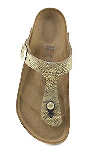 GIZEH SHINY PYTHON MUD GREEN - Birkenstock