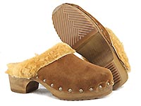 BOSABO CLOG 5 FUR COGNAC - Bosabo