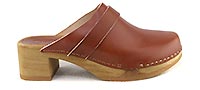 BOSABO CLOG SQUARE HEEL BROWN - Bosabo