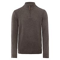 STEFFEN HALF ZIP BROWN MIX - Brax