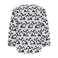 VELIA BLANC BRODE FLEURS - Brax