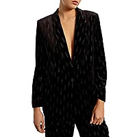 BLAZER VELOURS STRASS NOIR - Lili Sidonio