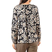 BLOUSE IMPRIME NOIR TANIA - Molly Bracken